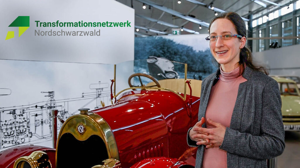 Katharina Bilaine, Leiterin Handlungsfeld digitale Transformation bei der Wirtschaftsförderung Nordschwarzwald, im Audi Forum Neckarsulm. ©GerdLache