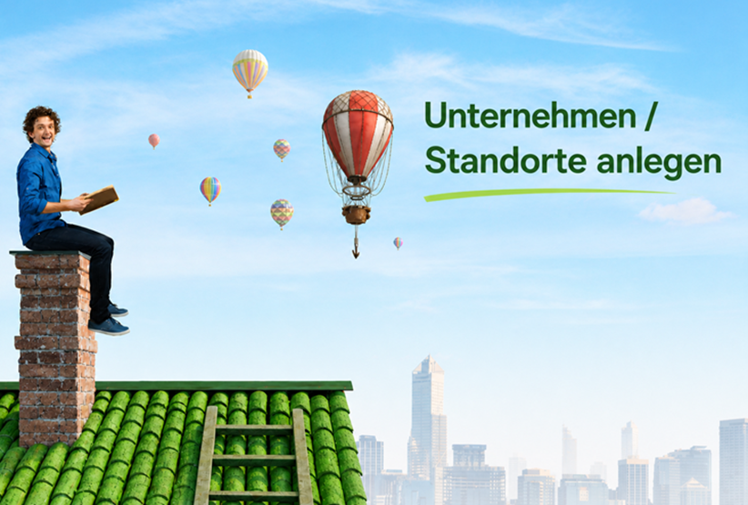 Einen oder mehrere Unternehmensstandorte festlegen.