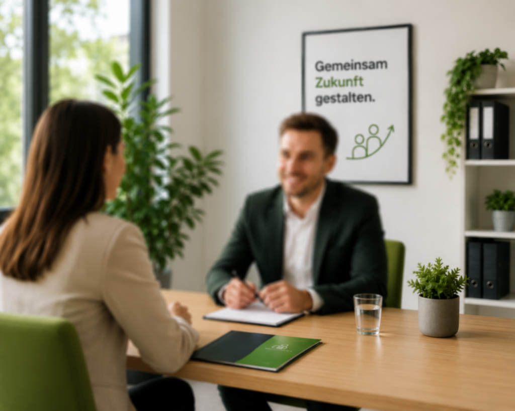 Eine Frau und ein Mann beim Vorstellungsgespräch