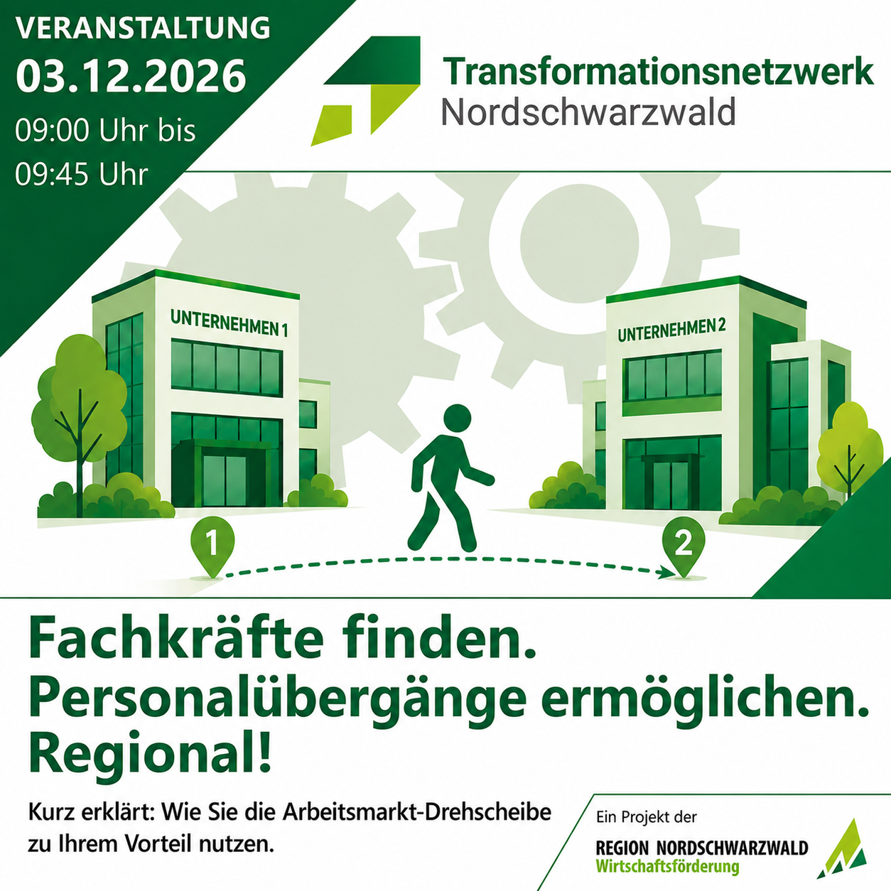 Arbeitsmarkt-Drehscheibe zur Gestaltung von Personalübergängen